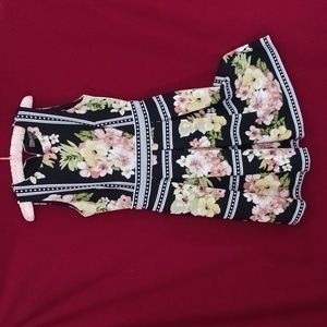 Melonie Floral Sleeveless Pleated Dress size 4